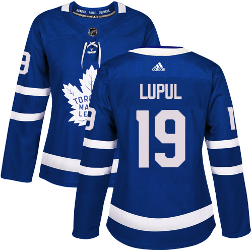 Adidas Toronto Maple Leafs #19 Joffrey Lupul Blue Home Authentic Women Stitched NHL Jersey